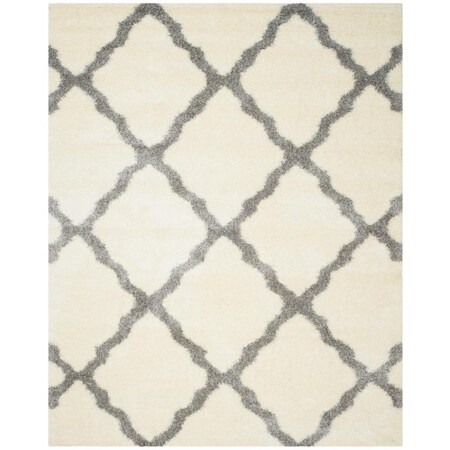 Safavieh Sgm-Montreal Shag Large Rectangle Area Rug; Ivory & Grey - 8 ft. 6 in. x 12 ft. SGM866B-9